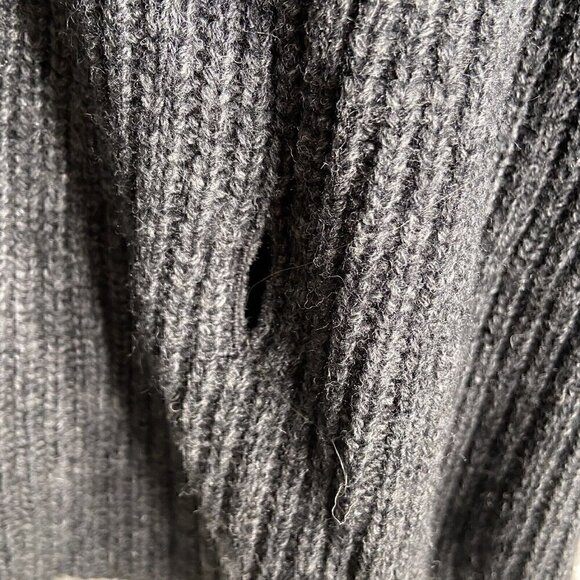 Gap Gray Wool Blend 1/4 Zip Sweater Poncho Cape Women XS/S - Picture 5 of 5